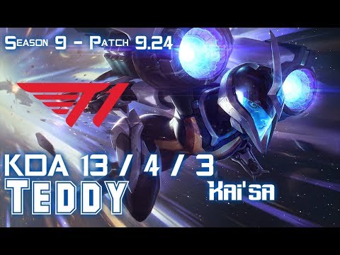 T1 Teddy KAI'SA vs EZREAL ADC - Patch 9.24 KR Ranked
