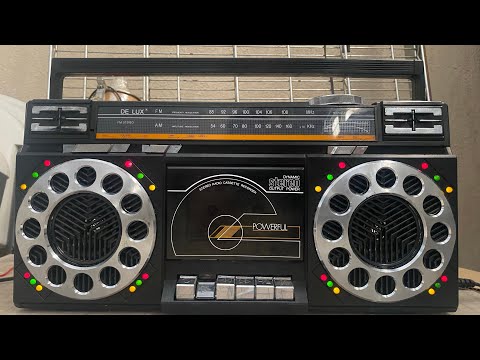 Vintage Boombox De Lux 1818D Discolite Radio recorder cassette Player