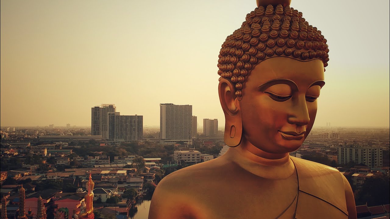 Discover the bird's eye spectacle of Wat Paknam Phasi Charoen!