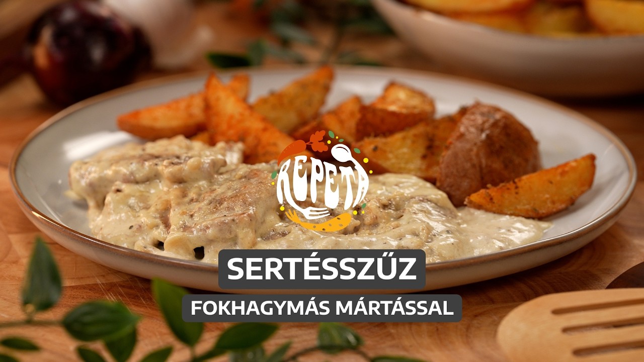Sertésszűz fokhagymás mártással | Repeta