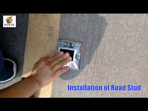 Installation of road stud