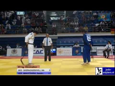 Judo 2012 European Championships Cadets Bar: Sherazadishvili (GEO) - Makatsaria (GER) [-81kg]
