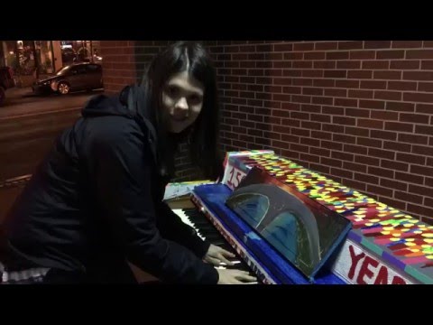 Street Piano Playing in Downtown Hudson, MA