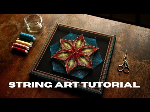 Sacred geometry string art DIY tutorial -  Starseed pattern