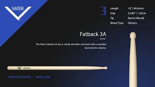 Video thumbnail for Vater Tip Sound - Fatback 3A (Wood Tip) by Vater Drumsticks
