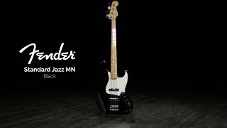 Video thumbnail for Fender Standard Jazz Bass MN, Black | Gear4music demo by Gear4music Guitars