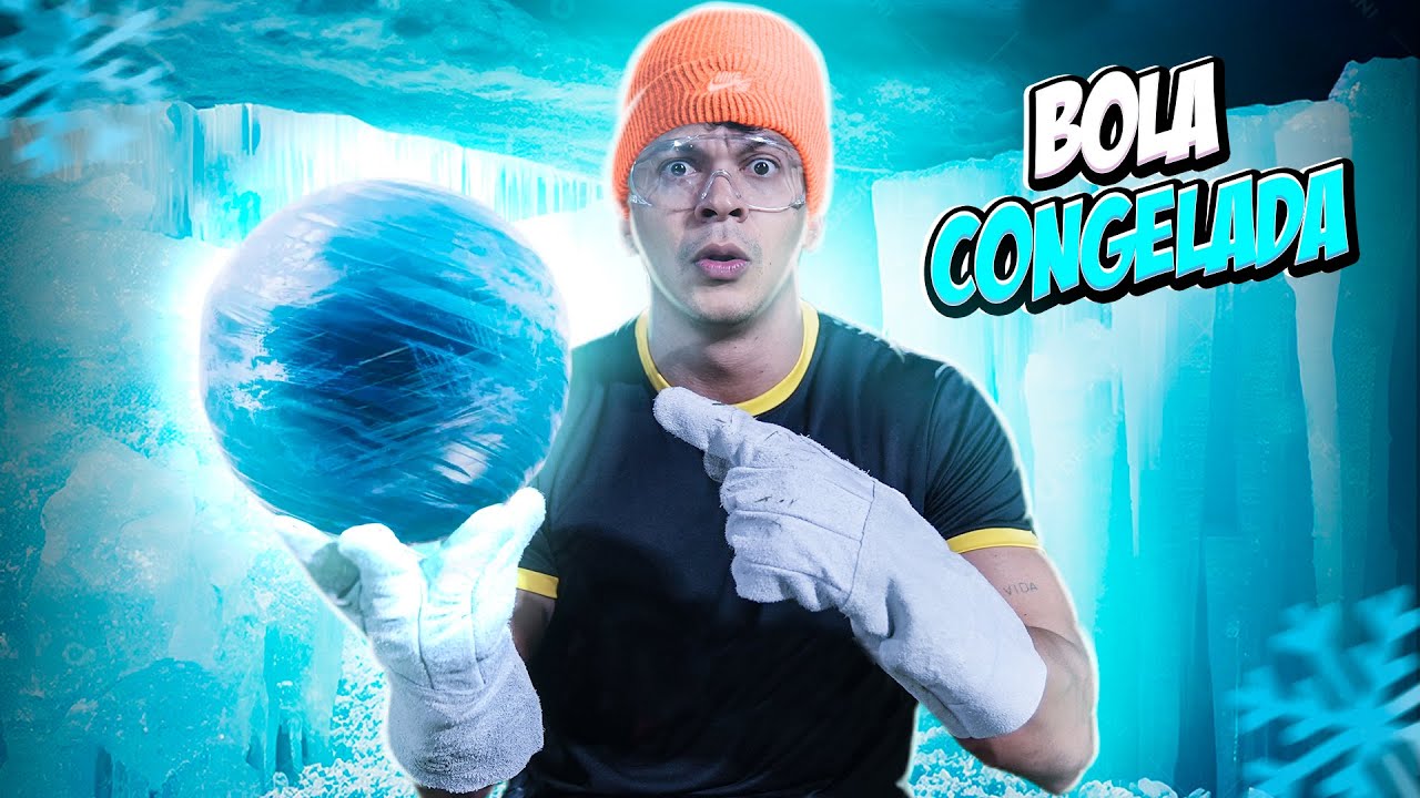 CONGELAMOS UMA BOLA E QUASE QUEBRAMOS O PÉ ❄️🤣
