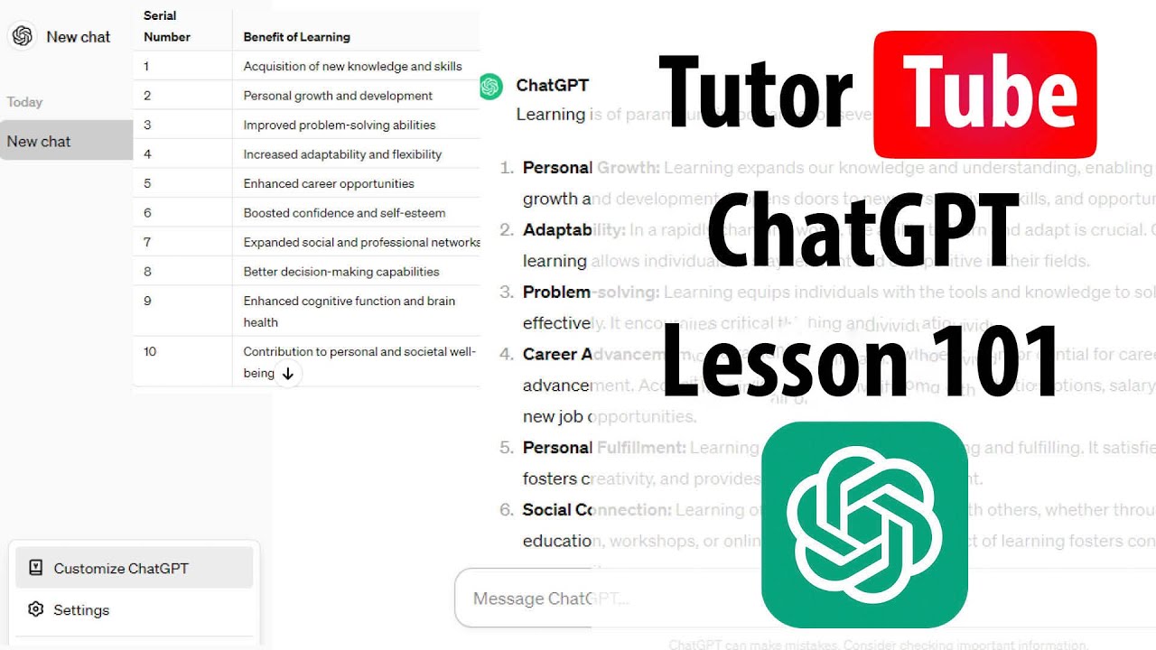 ChatGPT - Lesson 101 - PDF Ai