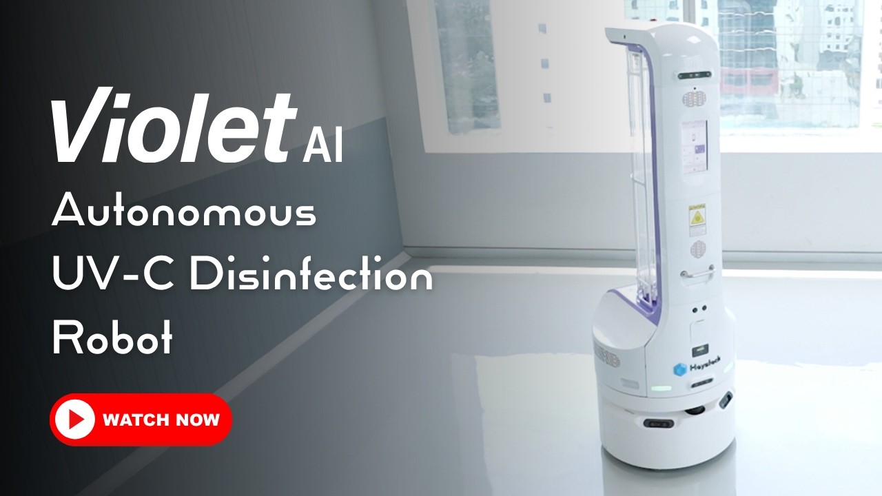 Smart UV Disinfection Robot for Hospitals | Violet AI by Haystack Robotics