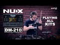 NUX DM-210 electronic drumkit sound module playing all kits demo