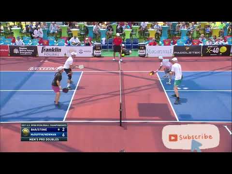 2021 U.S. OPEN PICKLEBALL PRO MEN'S DOUBLES MATCH -- BAR/STONE  VS McGUFFIN / NEWMAN