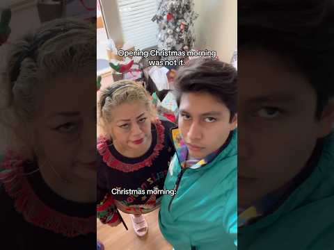 Our families SWAPPED when we open Christmas presents… #christmas #mexican