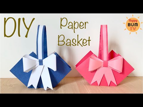HOW TO MAKE A PAPER BASKET IN 5 MINS l SUPER EASY!