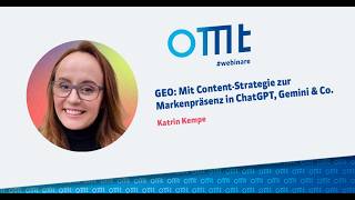 GEO: Mit Content-Strategie zur Markenpräsenz in ChatGPT, Gemini & Co. (Katrin Kempe)