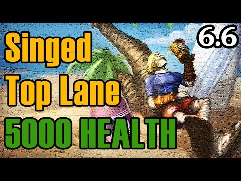 Singed Top Lane 5000 HEALTH BUILD - Full Gameplay Commentary | League of Legends