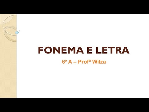 PORTUGUÊS 6ºA - FONEMA E LETRA