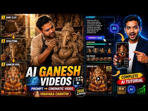  Create Cinematic Ganesh Idol Making Videos with AI  Prompt to Video