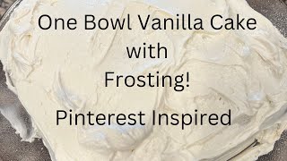 One Bowl Vanilla Cake