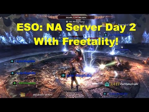 ESO: NA Server Day 2! Leveling Up With Freetality!