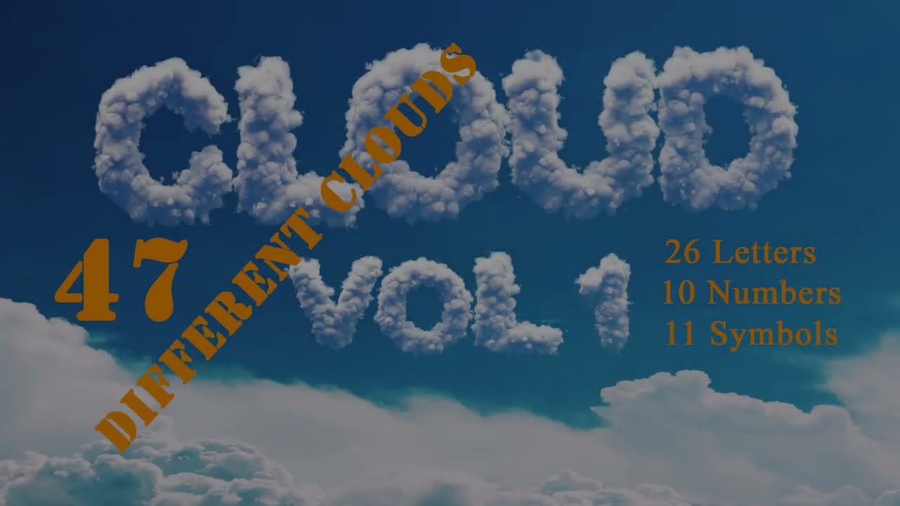 Cloudy Numbers And Symbols 3D Model
