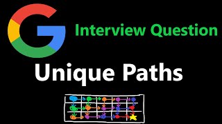 YouTube video 'Unique Paths - Dynamic Programming - Leetcode 62'