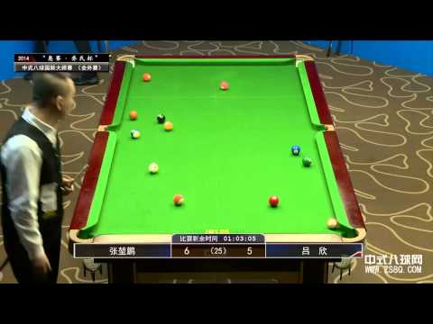 Zhang Kun Peng 张堃鹏 vs LU Xin 吕欣02 | Chinese 8-ball International Masters 2014 乔氏杯 中式八球国际大师赛