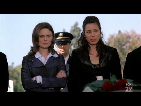 Bones 3x15 - Brennan goes to Booth's funeral