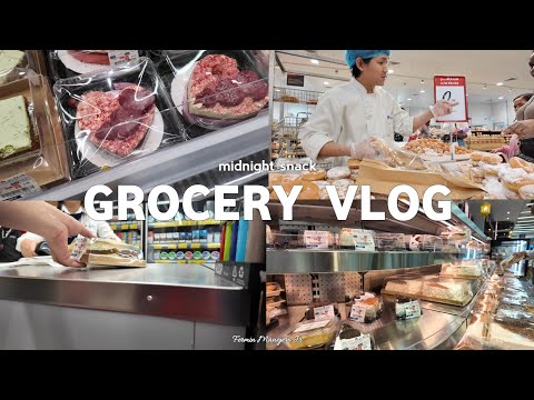 late night grocery run for midnight cravings | silent vlog