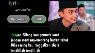 Download lagu Lirik shalawat ' jangan bilang kau pemuda kuat '. #gusazmi #shalawat mp3