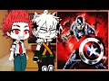 Сlass 1A React To Deku As Captain America Gacha React Marvel