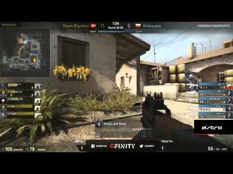 Snax triple P90 + one knife - Virtus.pro vs Team Dignitas Gfinity CSGO