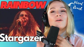 Rainbow - Stargazer | First Time Hearing | Vocal Coach Reaction