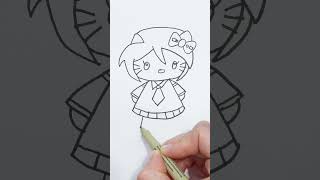 How to draw Hello Kitty Hatsune Miku #shorts  #drawing
