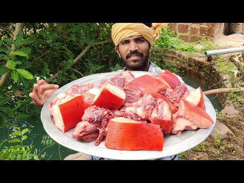 WOW BIG Pork Pice // Cooking & Eating My Village Style  in Tha WORLD