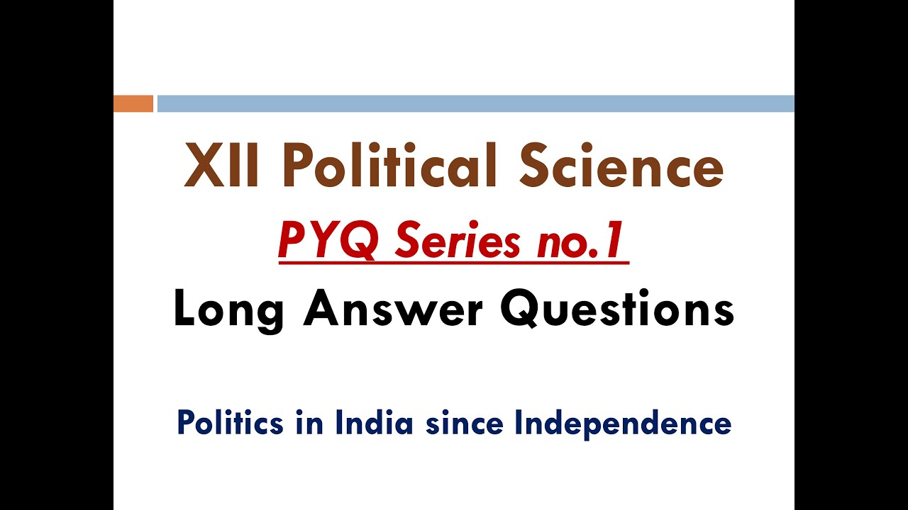 PLUS TWO Political Science IMPORTANT PYQs PART 1