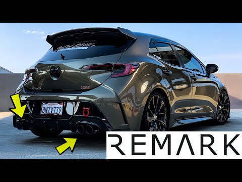 COLD START, REVVING, TAKE OFF REMARK TOYOTA COROLLA HATCHBACK QUAD-EXIT CATBACK EXHAUST SYSTEM CLIPS