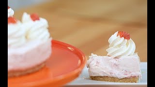Çilekli Pişmeyen Cheesecake - SemenOner  - Yemek