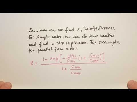 NTU-effectiveness method for the design of heat exchangers - Part 10.3