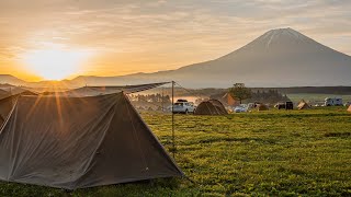 【ふもとっぱらキャンプ場】聖地初上陸。人生で初めてチャーハン作ったらご飯が丸焦げになってしまった話【ベアボーンズのLEDランタン開封】