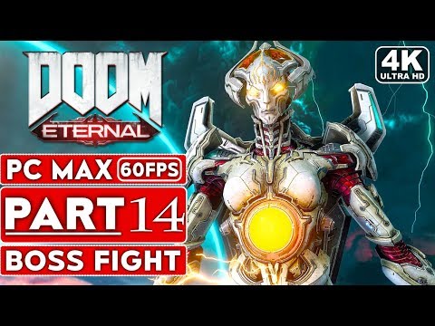 DOOM ETERNAL Gameplay Walkthrough Part 14 BOSS FIGHT [4K 60FPS PC ULTRA] - No Commentary