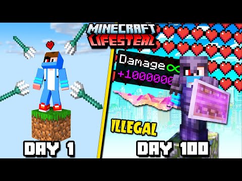 Surviving 100 Days on Illegal One Block Lifesteal SMP - Hindi