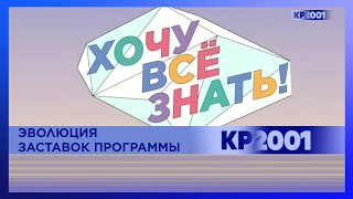 Эволюция заставок киножурнала «Хочу всё знать!»