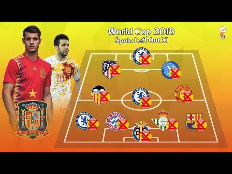 FIFA World Cup 2018 : Spain Left Out XI ⚽ Morata, Fabregas, Marcos Alonso & More ⚽ Footchampion Video