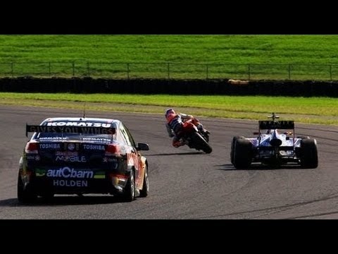 ★ F1 v MotoGP Rider v V8 Supercar ★ Top Gear Special (Sydney)