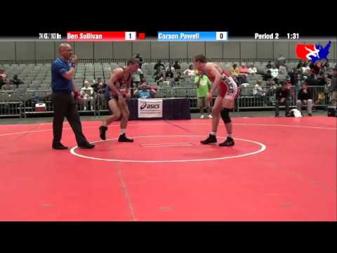 Ben Sullivan vs. Carson Powell at 2013 Junior Nationals - FILA - FS