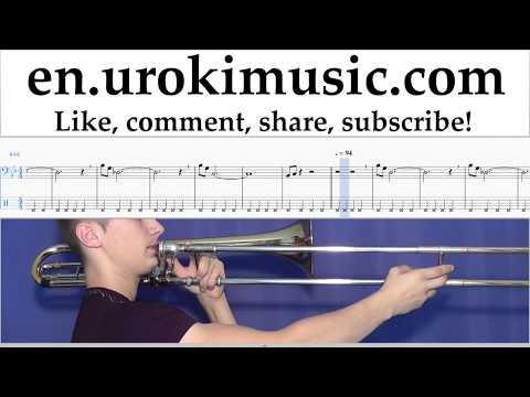 Trombone lessons Mission Impossible - Theme Sheet Music Tutorial Part#2 um-i352