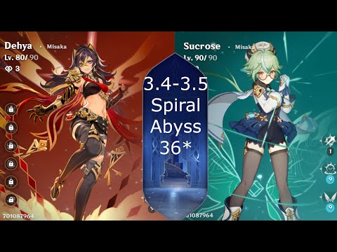 Hyperbloom Sucrose & Burgeon Dehya in 3.4 - 3.5 Spiral Abyss! - Genshin Impact
