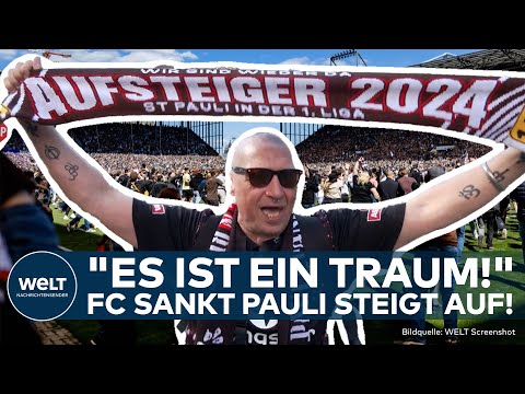 FUßBALL-BUNDESLIGA: Comeback der Kiez-Kicker! St. Pauli steigt auf! Hamburg wieder erstklassig!