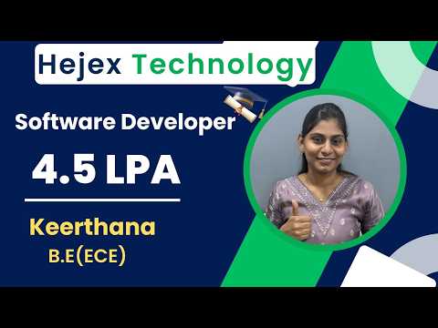 Keerthana — Java Full Stack Developer testimonial at Hejex Technology