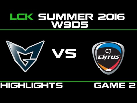 SSG vs CJ Game 2 Highlights LCK Champions 2016 W9D5 Samsung vs CJ Entus   CJ vs SSG   LCK LOL
